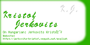 kristof jerkovits business card